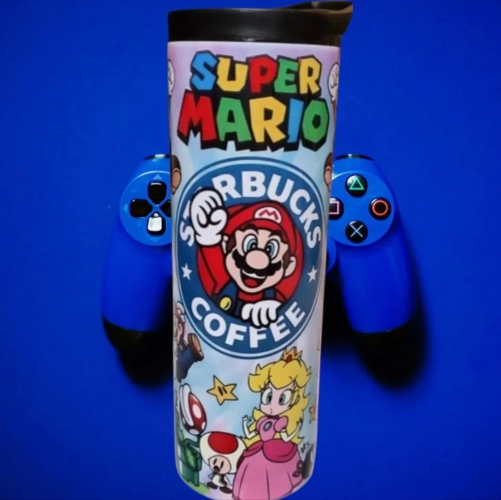 Super Mario Bros. Coffe 20oz Tumbler  with duo lids 🎉sale